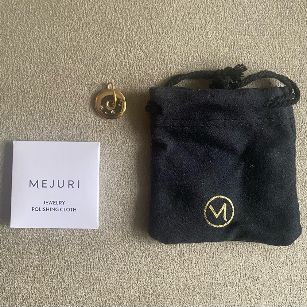 Mejuri Aries Zodiac Pendant in Gold Vermeil with White Sapphire